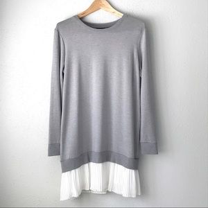 Cynthia Rowley Sweater Ruffle Edge Dress L